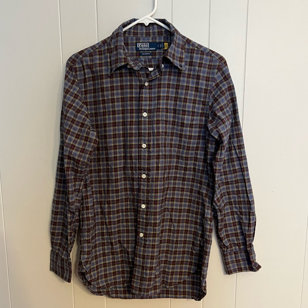 Polo Ralph Lauren, long sleeve plaid‎ button-down size S